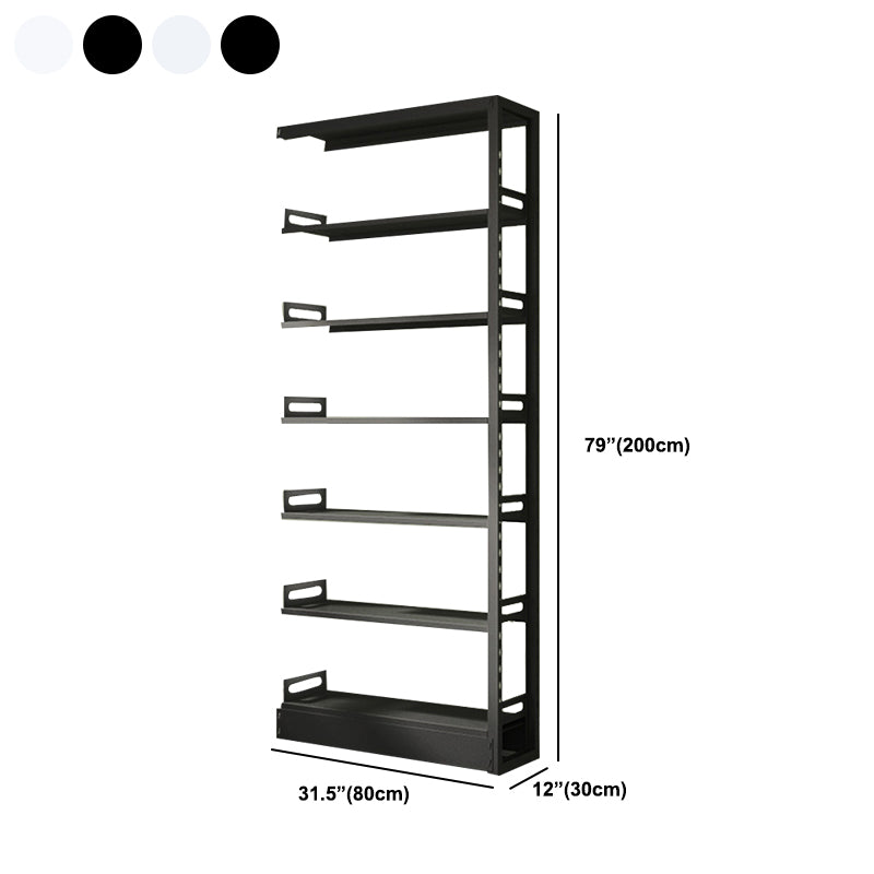 6-Tier Steel Matte Finish Bookcase Standard 79-inch Bookshelf