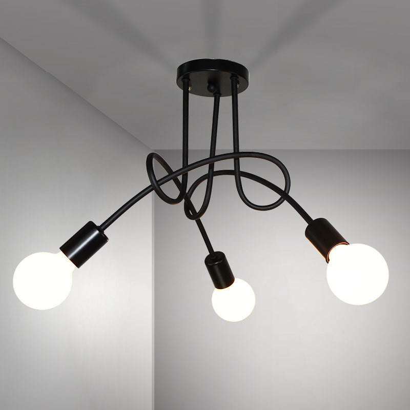 Industrial Ceiling Light Colorful Flush Mount Light Fixture for Sitting Room