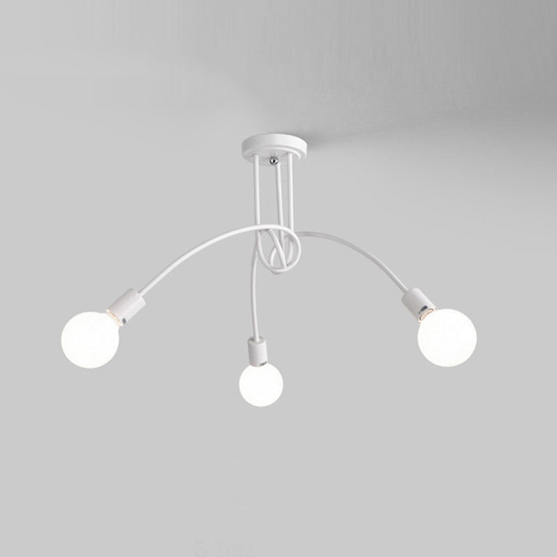 Industrial Ceiling Light Colorful Flush Mount Light Fixture for Sitting Room