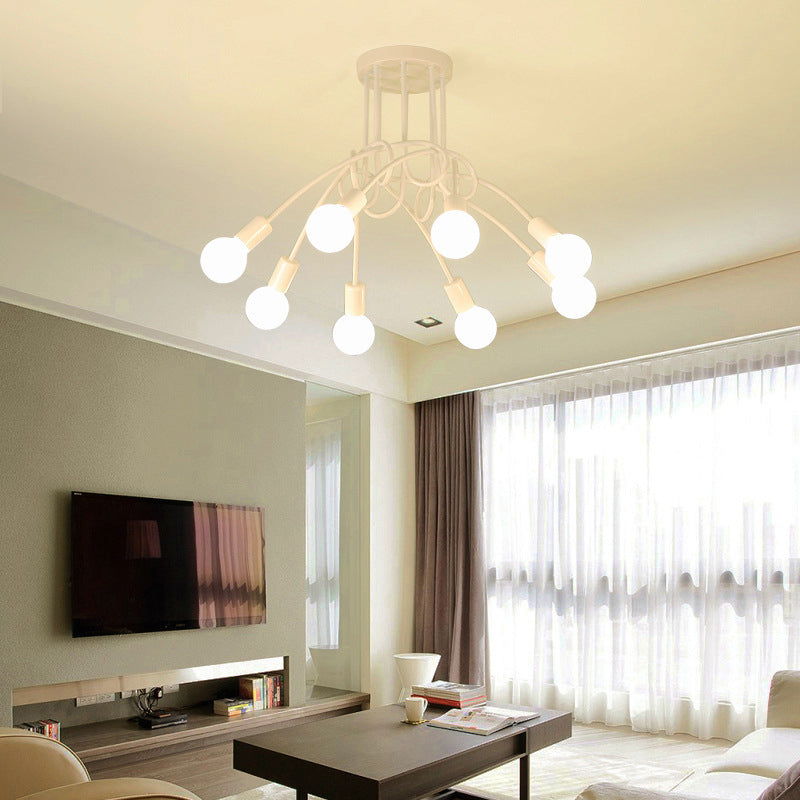 Industrial Ceiling Light Colorful Flush Mount Light Fixture for Sitting Room