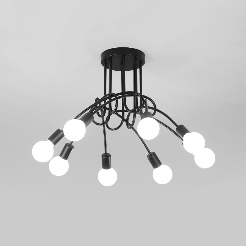 Industrial Ceiling Light Colorful Flush Mount Light Fixture for Sitting Room