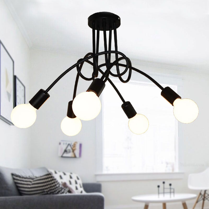 Industrial Ceiling Light Colorful Flush Mount Light Fixture for Sitting Room