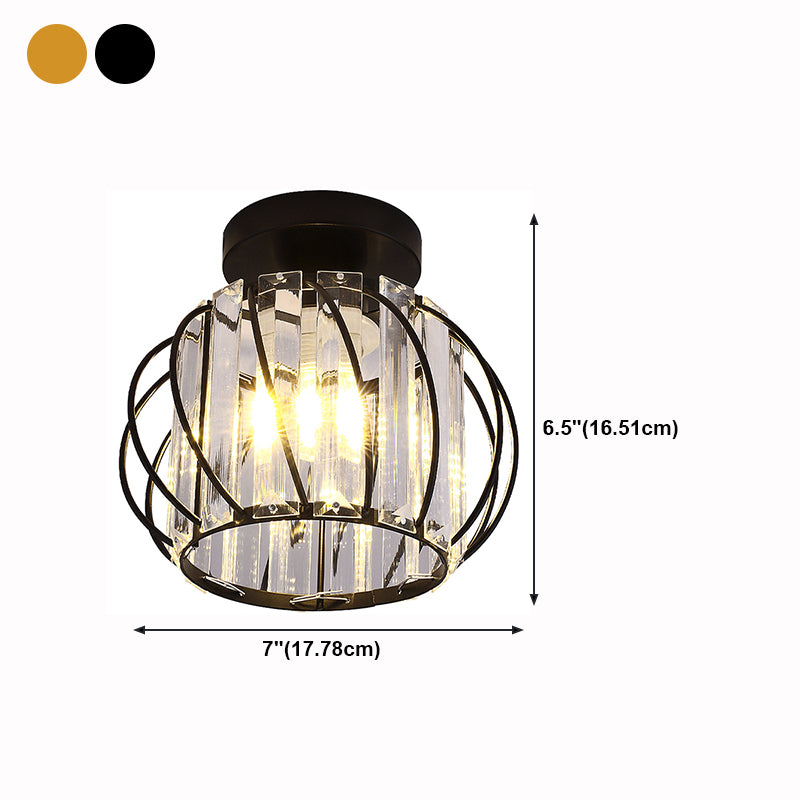 Crystal Flush Mounted Ceiling Lights SimplicityLighting Fixture for Living Room