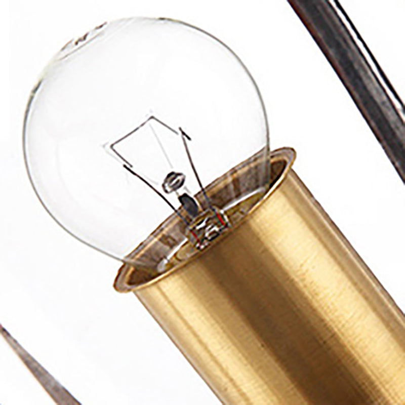 Vintage Prismatic Ceiling Flush Mount Glass Semi Flush Mount Light in Brass