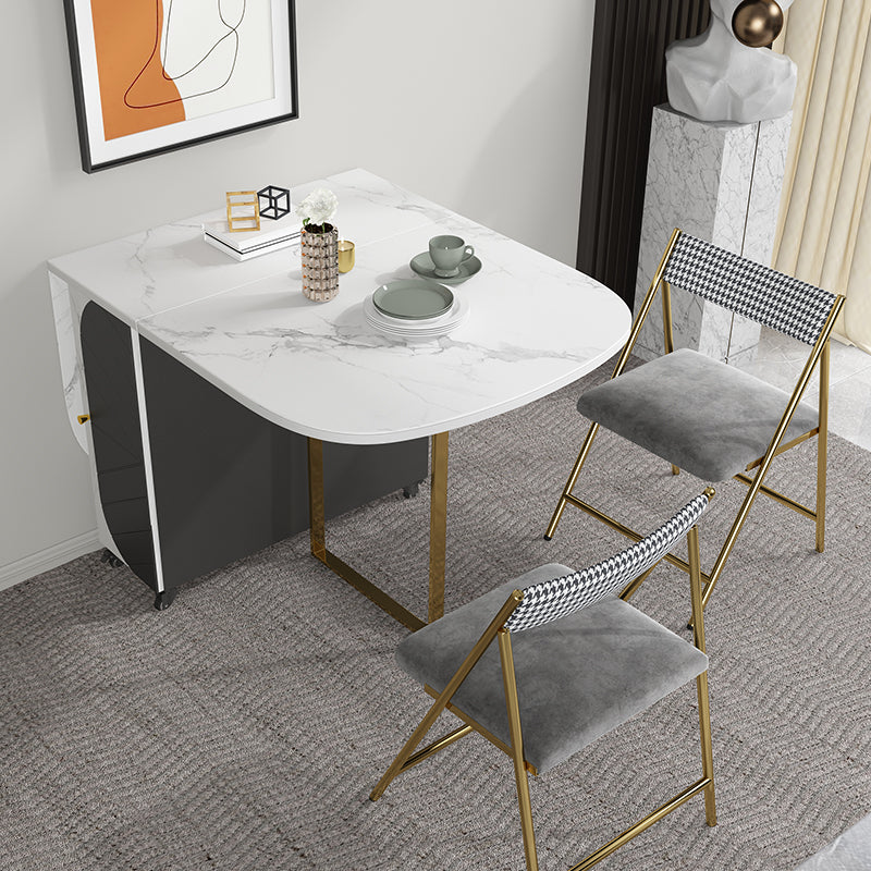 Contemporary Dining Set 1/2/3/5 Pcs Folding Dining Room Table and Chairs