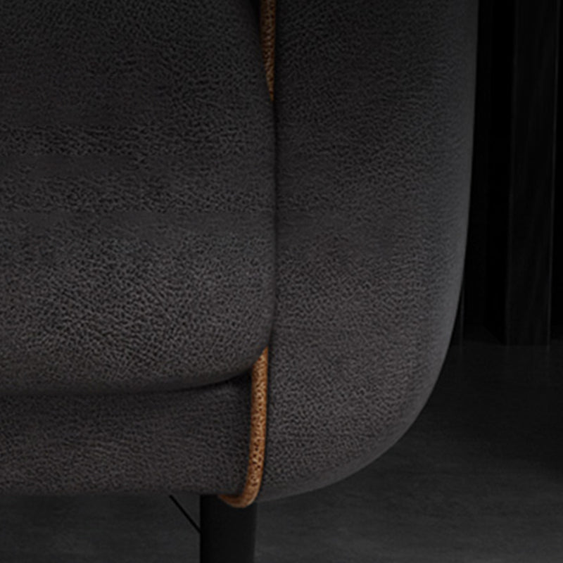 Modern Faux Leather Standard Sofa Tuxedo Arm Living Room Sofa