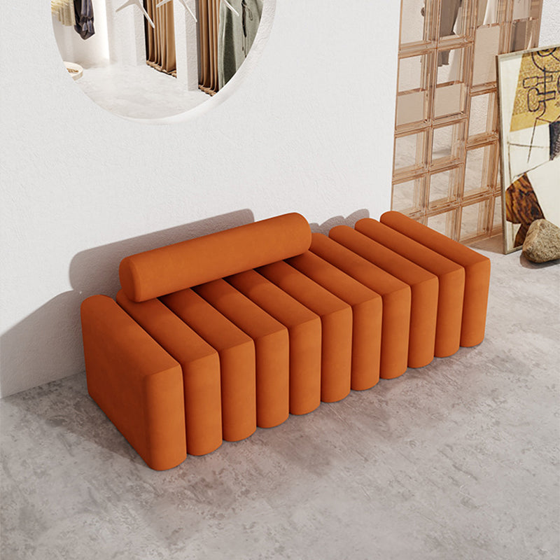 16.92" High Velvet Standard Sofa Contemporary Armless Sofa for Living Room