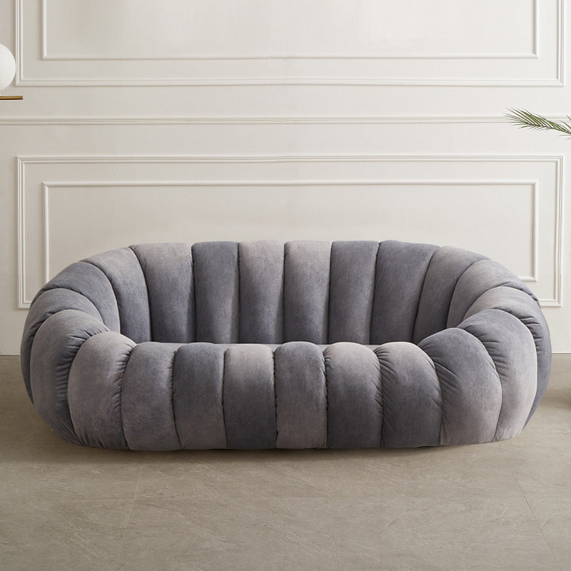 Modern 2/3-seater Sloped Arm Sofa 39.37" D Sewn Pillow Back Sofa