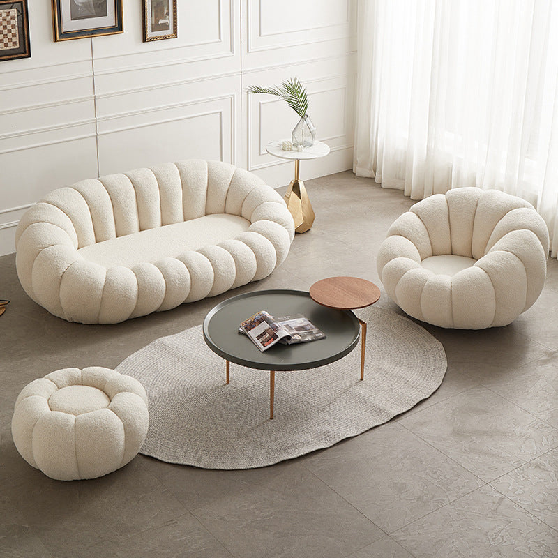 Modern 2/3-seater Sloped Arm Sofa 39.37" D Sewn Pillow Back Sofa
