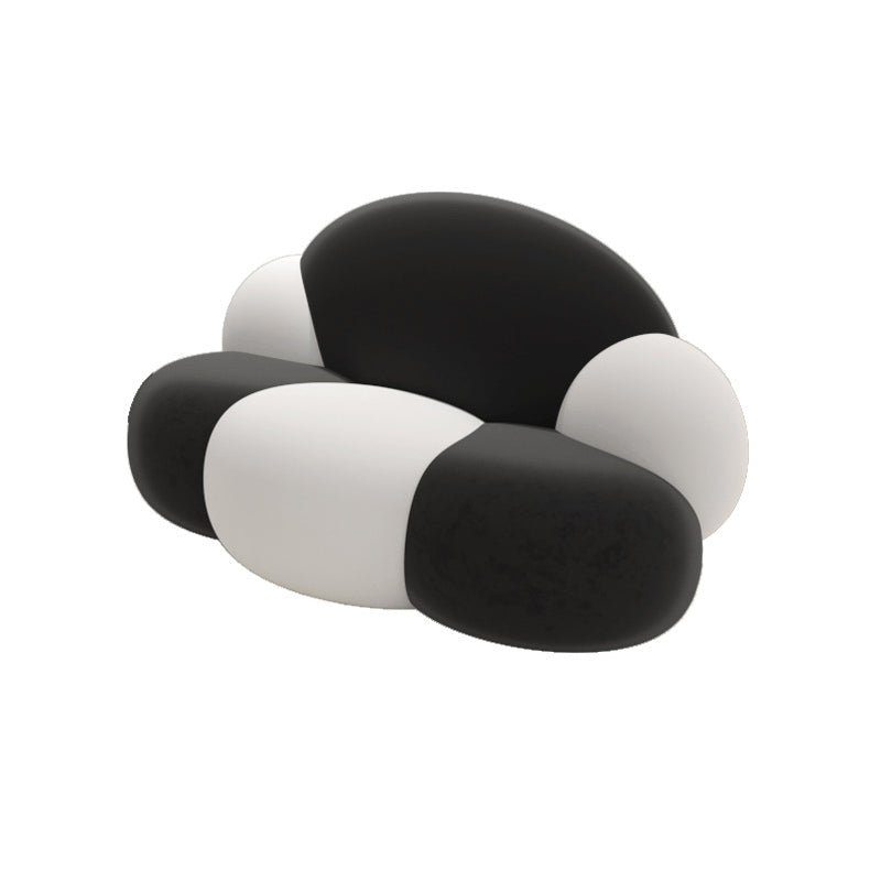 29.52" Wide Velvet Curved Sofa Cloud Shape Armless Sofa for Living Room