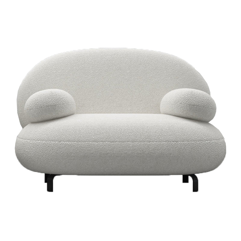 Pillow Top Arm Sofa Contemporary Wool 29.9-Inch High Sofa in White