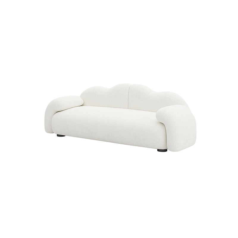 32.38" D Wool Sofa Modernism Pillow Top Arm Seating in White
