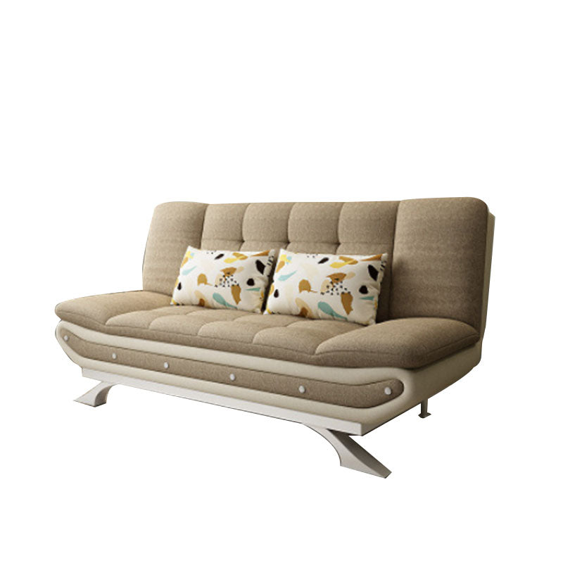 Convertible Sofa Fabric Split Back Sewn Pillow Back Settee for Living Room