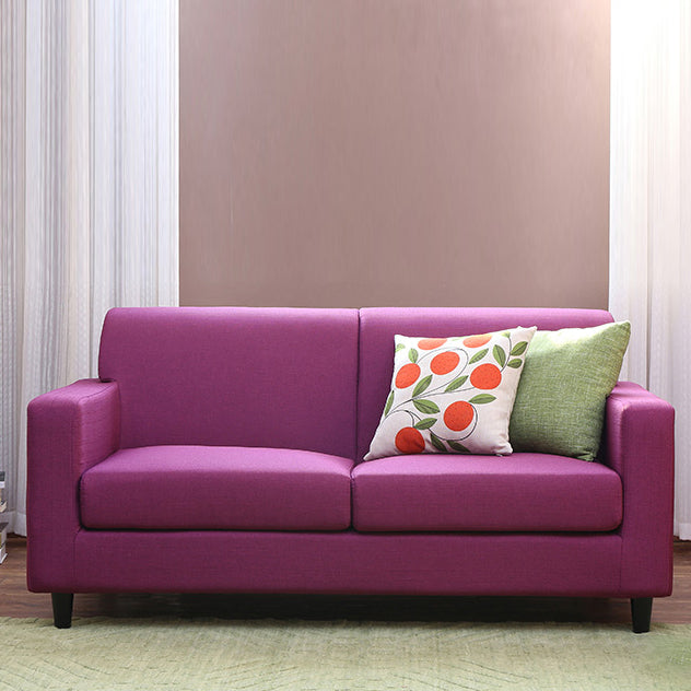 Living Room Contemporary Cushions Standard Square Arm Stationary Sofa