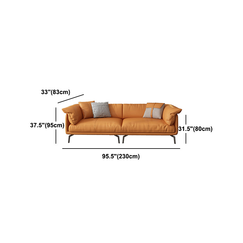 Pillow Arms Cushion Back Contemporary Stain-Resistant Storage Sofa
