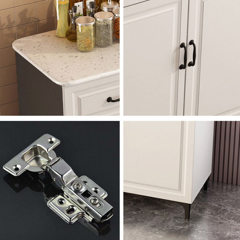 Glam Style Stone Buffet Sideboard 31.5"H Dining Room 2-Door Buffet Server