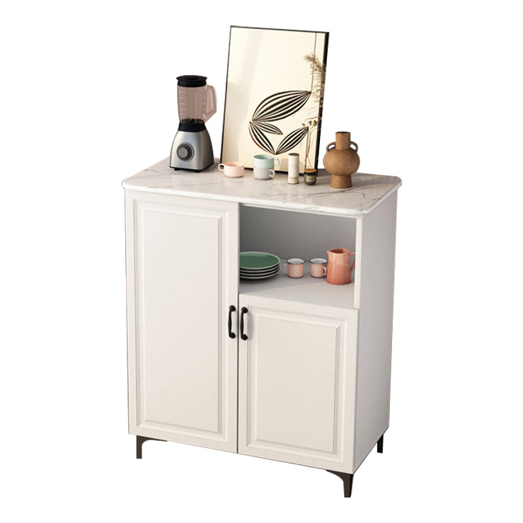 Glam Style Stone Buffet Sideboard 31.5"H Dining Room 2-Door Buffet Server