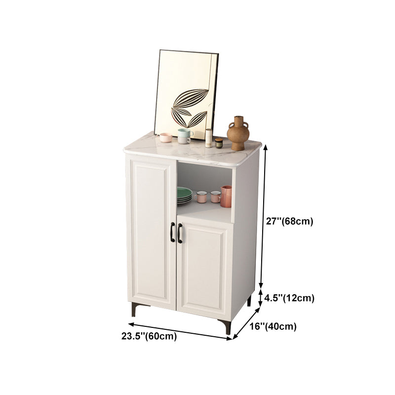 Glam Style Stone Buffet Sideboard 31.5"H Dining Room 2-Door Buffet Server