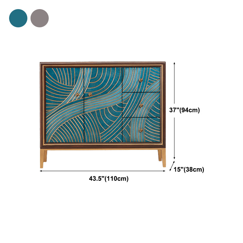Living Room Dining Buffet with Drawers and Storage Engineered Wood Modern Buffet