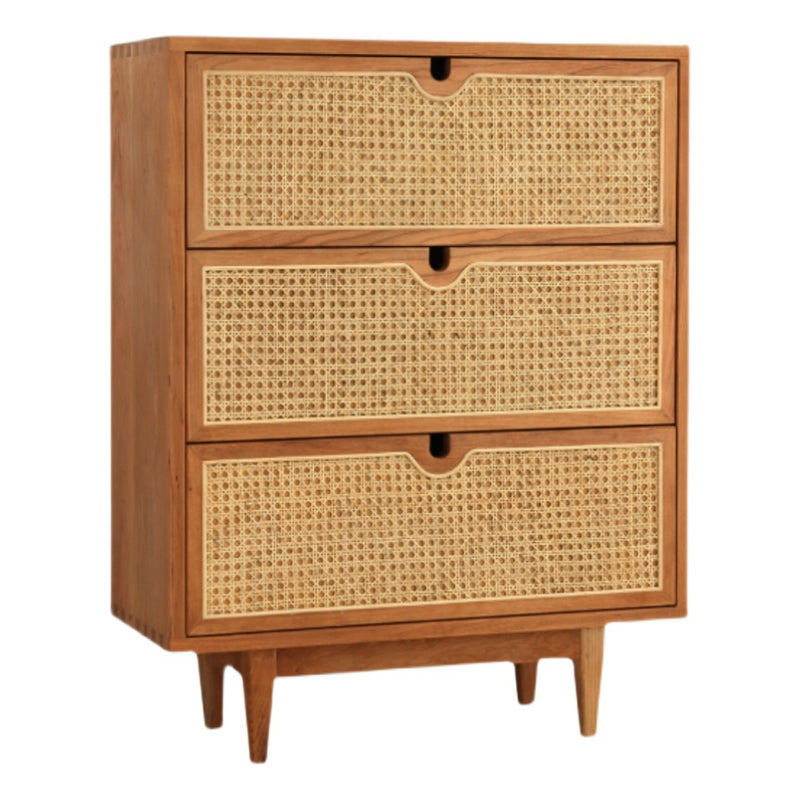 Pine Solid Wood Buffet Modern Natural Living Room Dining Buffet with Drawers