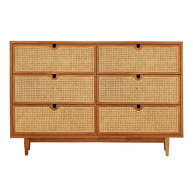 Pine Solid Wood Buffet Modern Natural Living Room Dining Buffet with Drawers