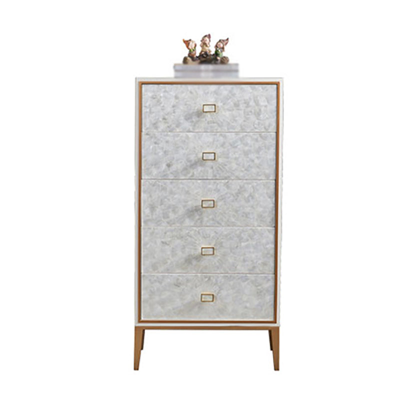 Modern Living Room Buffet Wood and Metal Sideboard Buffet in White
