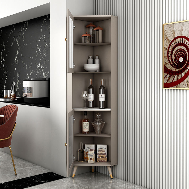 Modern Stone Buffet Sideboard 69.7"H Dining Room Buffet Server with 2 Glass Doors