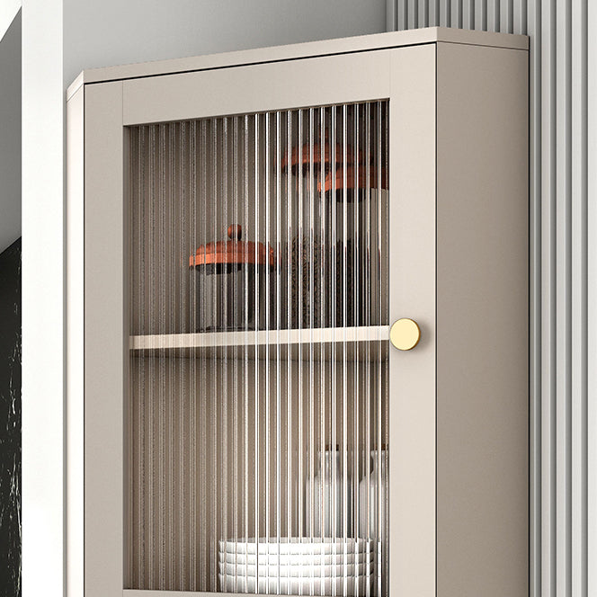 Modern Stone Buffet Sideboard 69.7"H Dining Room Buffet Server with 2 Glass Doors