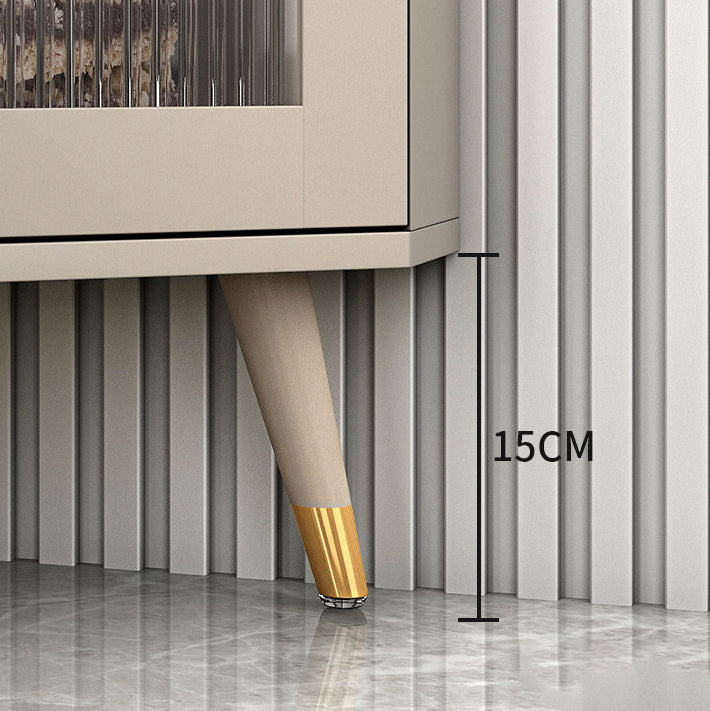 Modern Stone Buffet Sideboard 69.7"H Dining Room Buffet Server with 2 Glass Doors