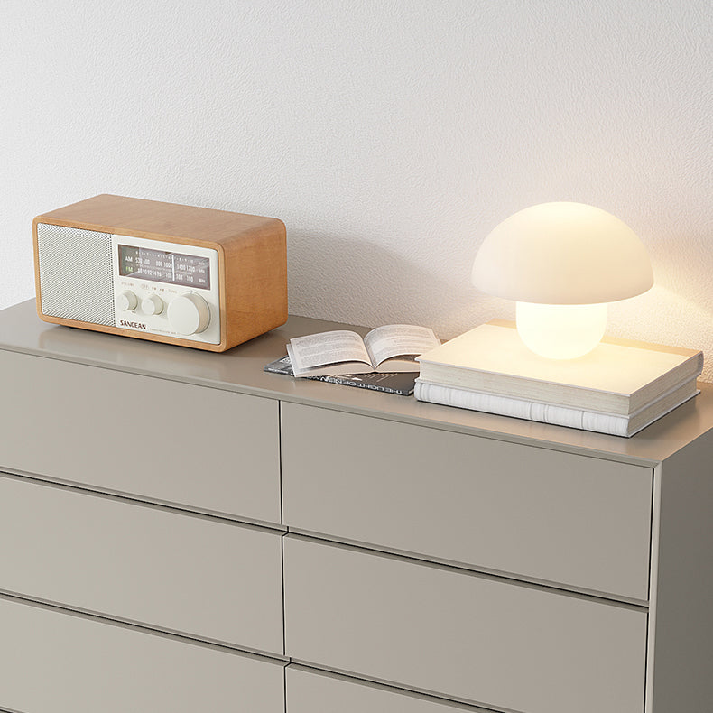 Modern Engineered Wood Buffet Sideboard 39.3"H 8-Drawer Buffet Server in Gray