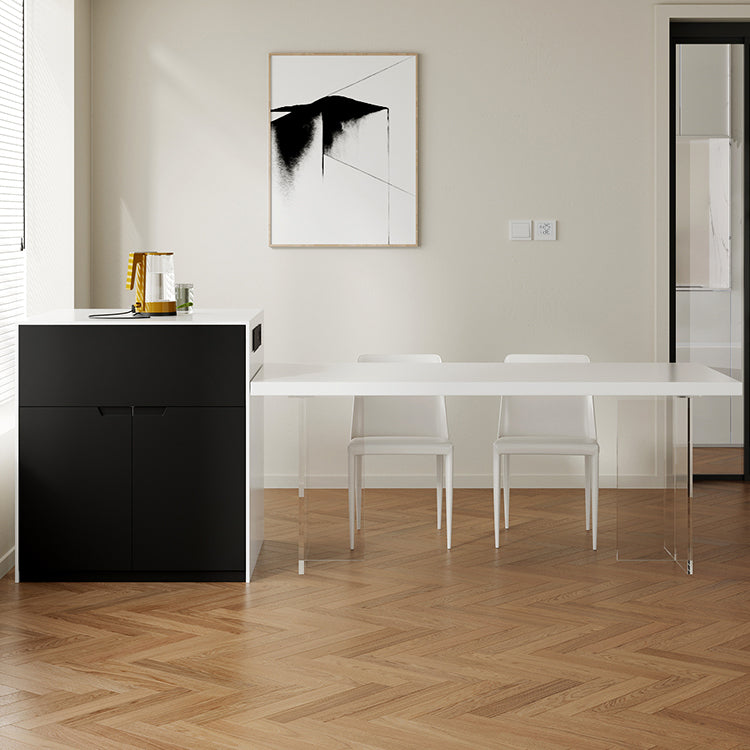 Modern Style Dining Table Sintered Stone Rectangle Table for Kitchen