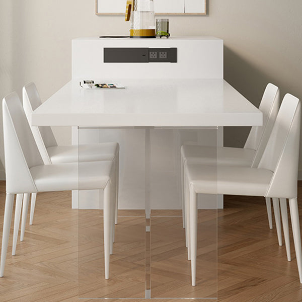 Modern Style Dining Table Sintered Stone Rectangle Table for Kitchen