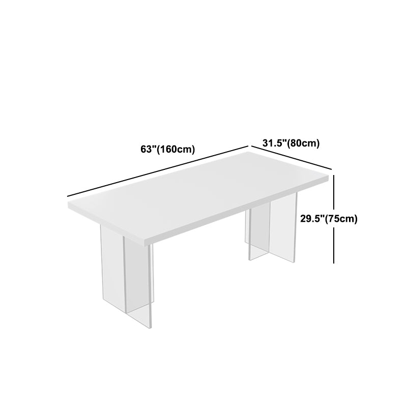 Modern Style Dining Table Sintered Stone Rectangle Table for Kitchen