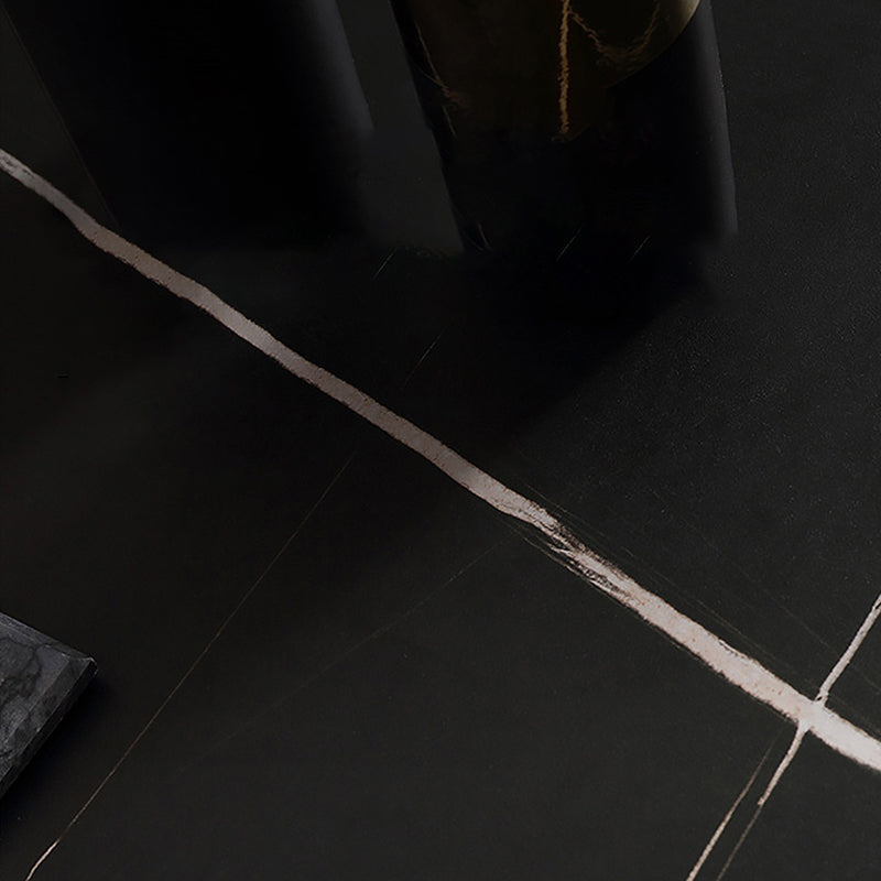 Metal Traditional Luxury Round Table Sintered Stone Table with Pedestal