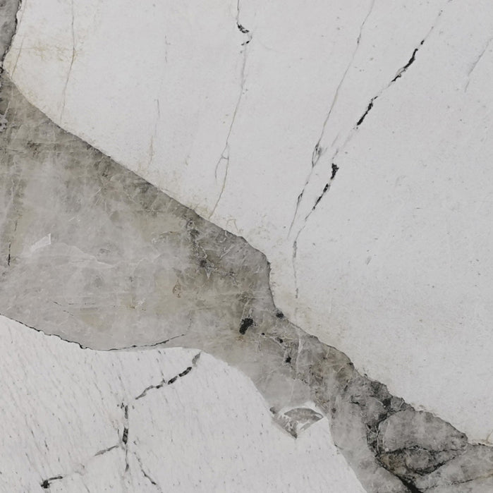 Metal Contemporary Rectangular Table Sintered Stone Top Table for Dining Room and Kitchen