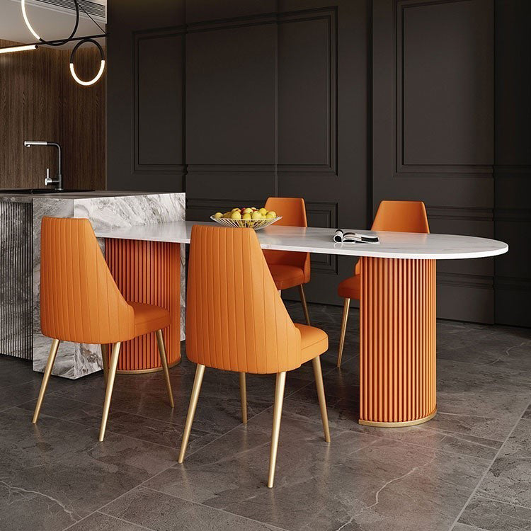 Traditional Luxury Dining Table Sintered Stone Table for Kitchen