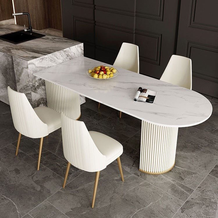 Traditional Luxury Dining Table Sintered Stone Table for Kitchen