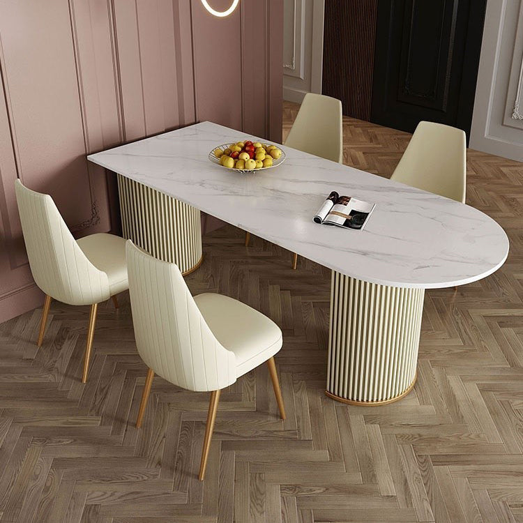 Traditional Luxury Dining Table Sintered Stone Table for Kitchen