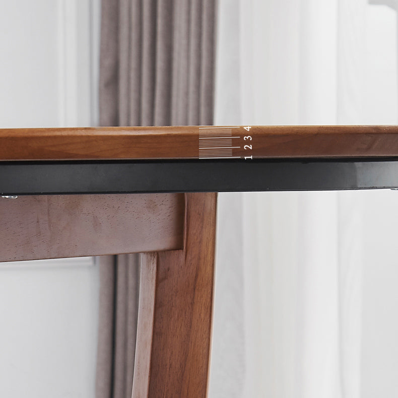 Contemporary Turntable Round Dining Table Ash Wood Sled Base Dining Table