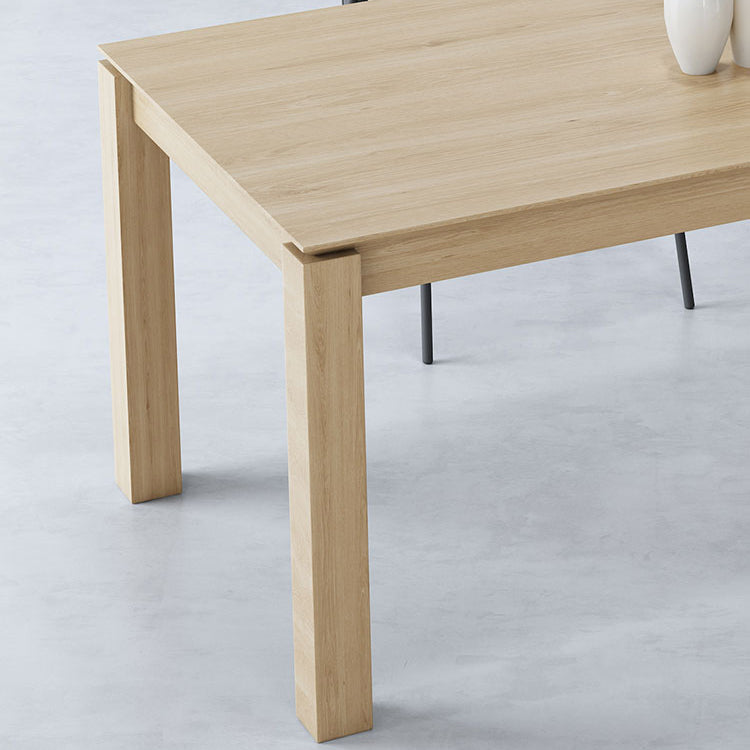 4 Legs Dining Table Solid Wood Dining Table with Natural Finish Legs