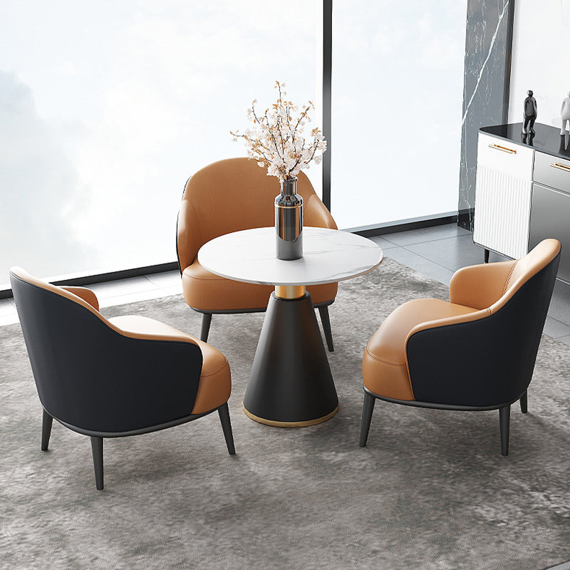 Metal Traditional Luxury Round Indoor Table Sintered Stone Top Table for Home