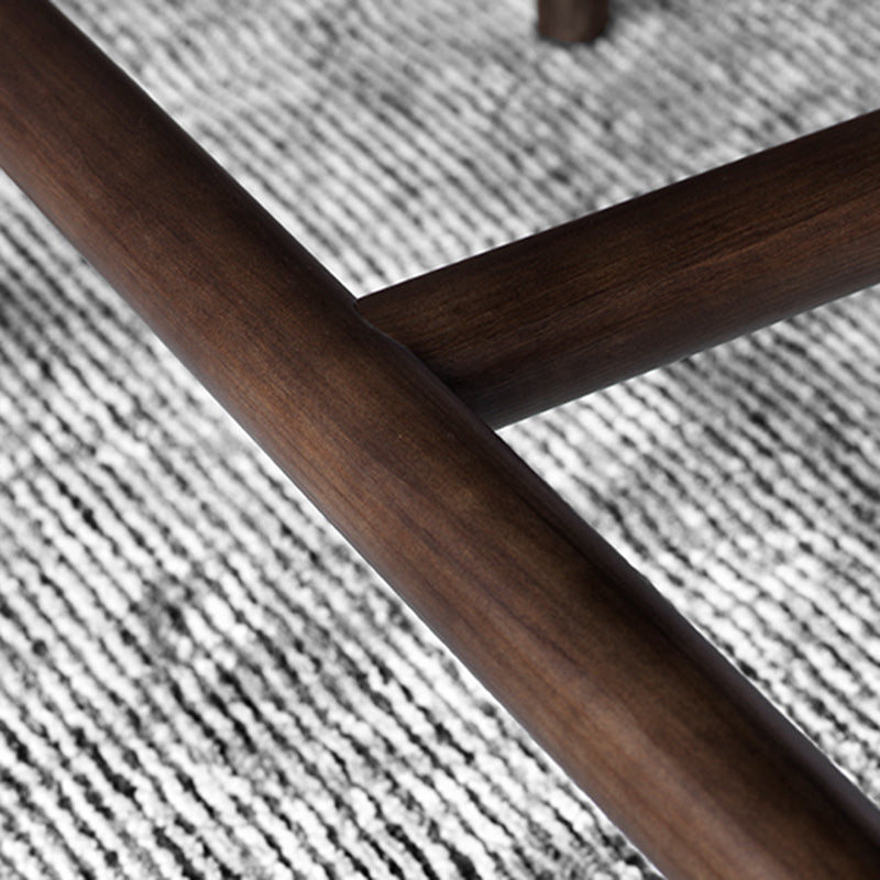 White Top Rectangle Dinner Table Mid-century Modern Style Trestle Base Table