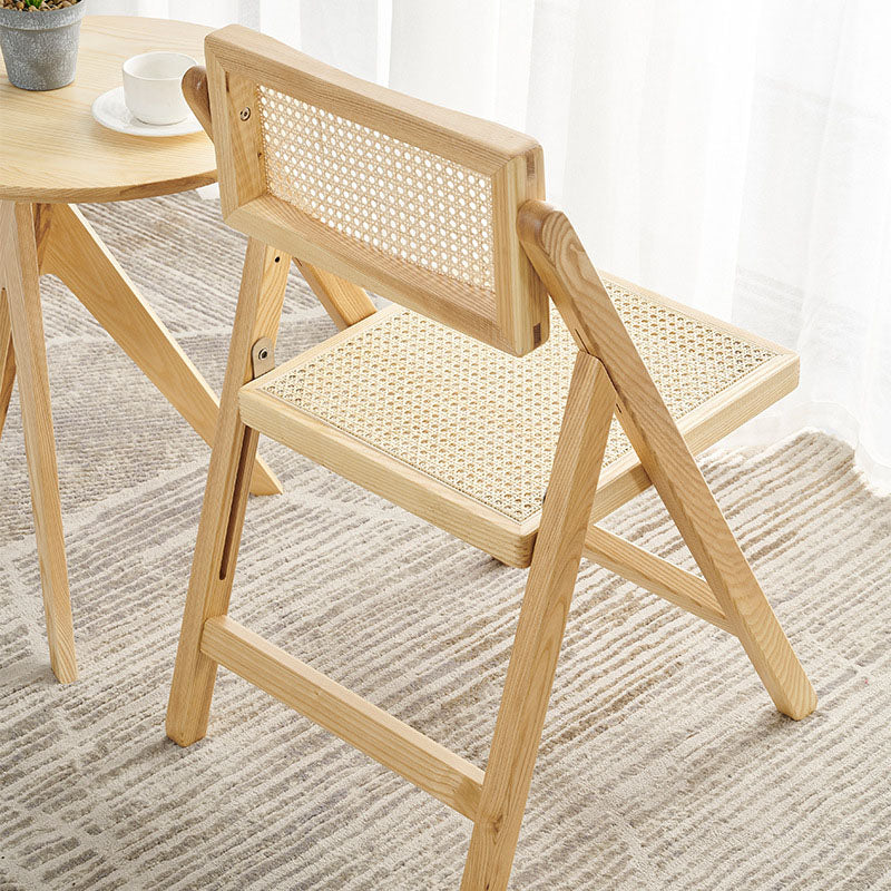 Armless Chair  Traditional Style Dining Folding Side Chair with Wooden Legs for Kitchen