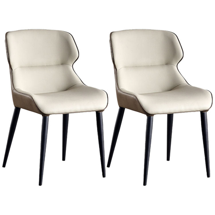 Leather Dining Chair Industrial Style Wingback Arm Dining Chair for Home