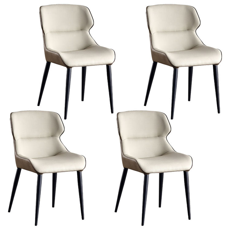 Leather Dining Chair Industrial Style Wingback Arm Dining Chair for Home