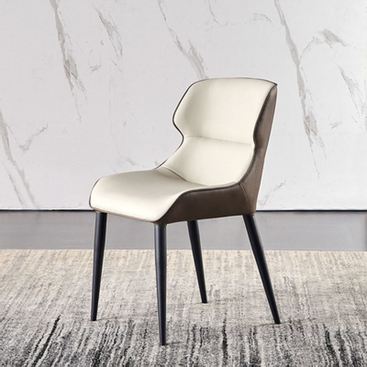 Leather Dining Chair Industrial Style Wingback Arm Dining Chair for Home