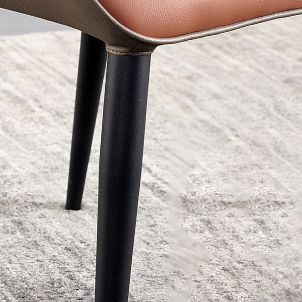 Leather Dining Chair Industrial Style Wingback Arm Dining Chair for Home