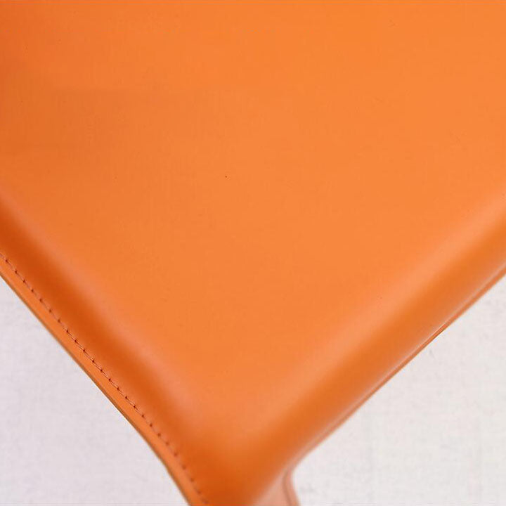 Leather Dining Chair Minimalist Style Wingback Armless Dining Chair