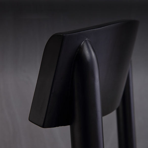 Industrial Oak Open Side Chair Matte Finish Wood Dining Chair