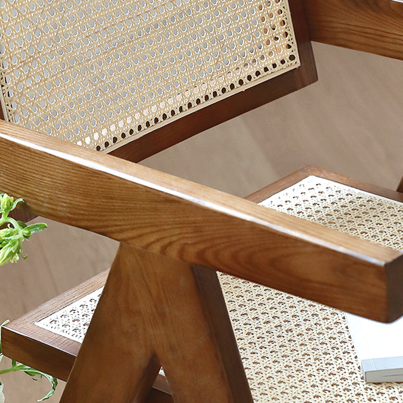 Traditional Style Chairs Dining Kitchen Arm Chairs with Wooden Legs